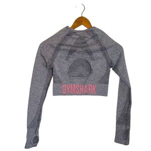 GYMSHARK WOMENS FLEX SPORTS LONG SLEEVE CROP TOP